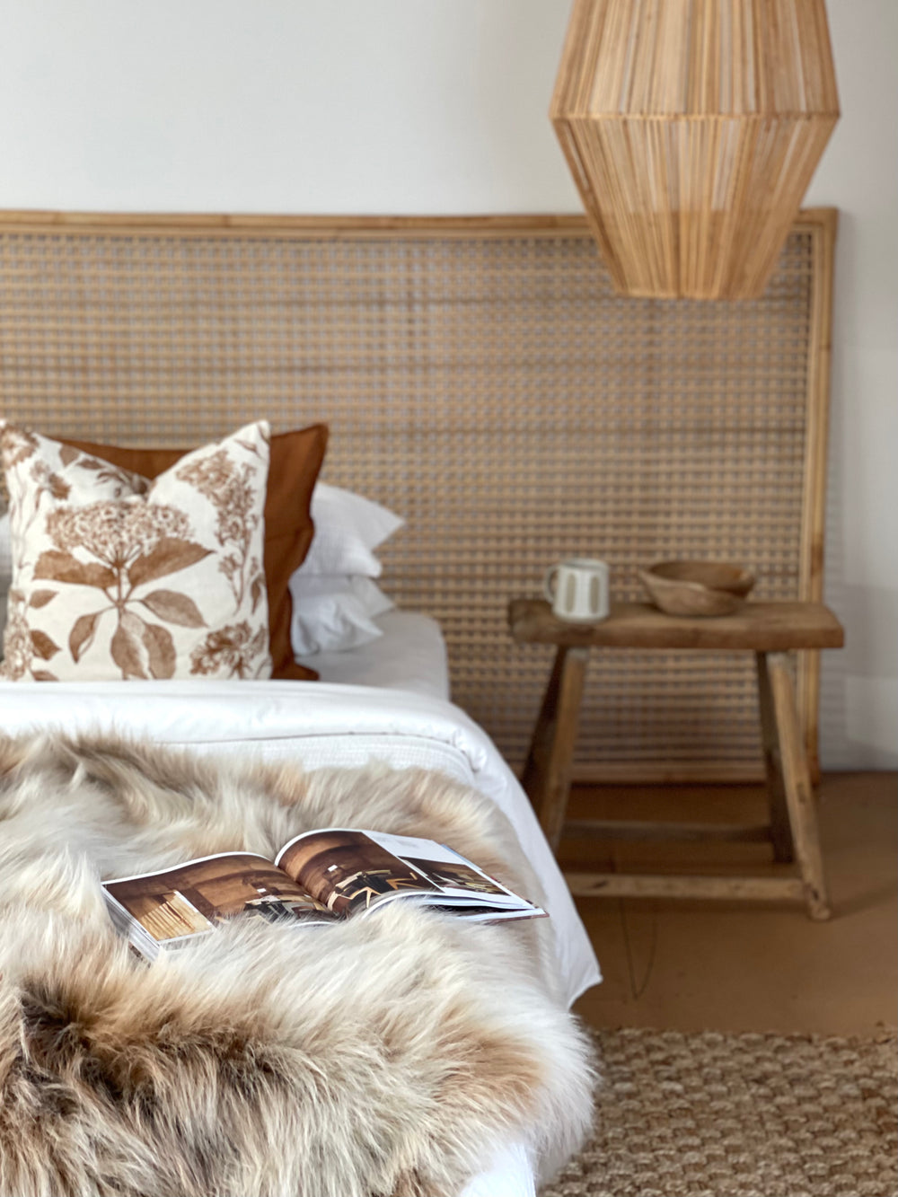 Karley | Extra-Wide Bedhead Rattan