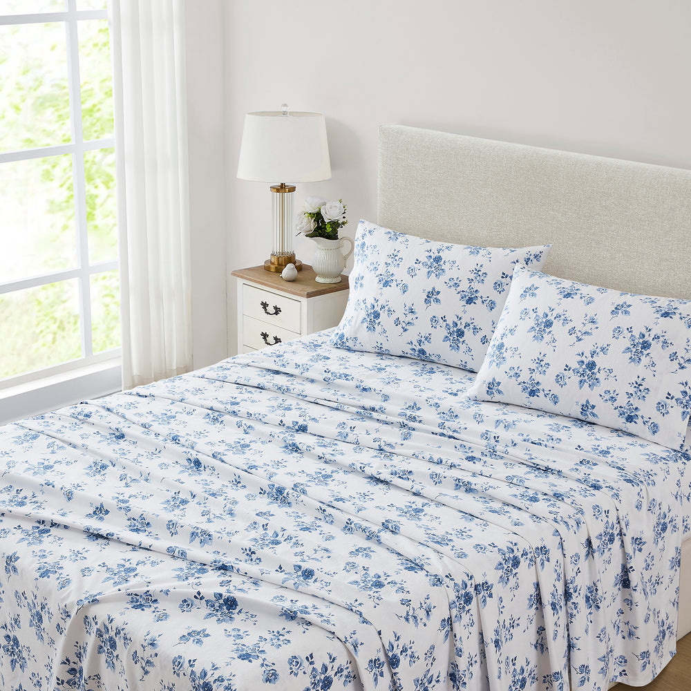 China Rose Stripe Sheet Set