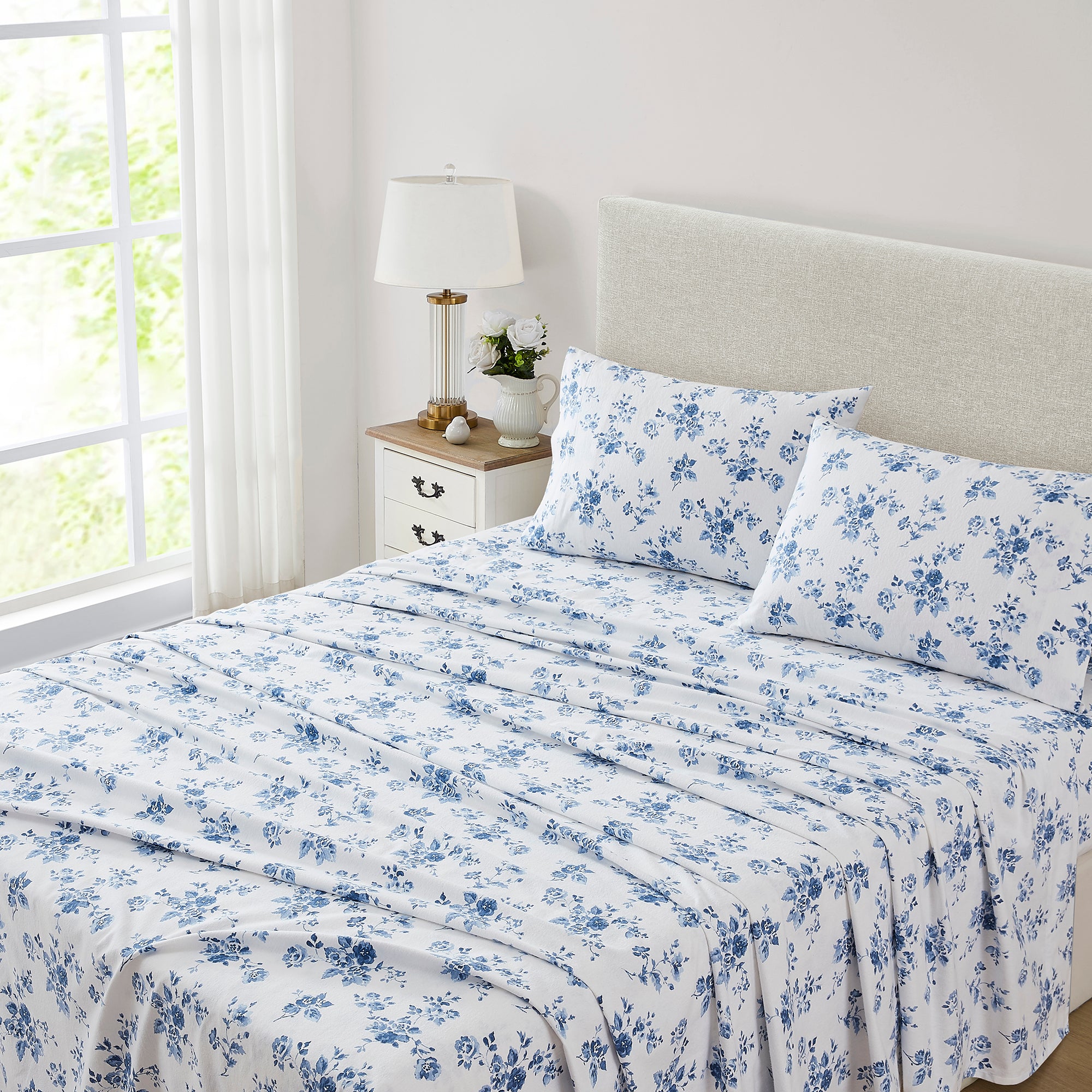 China Rose Stripe Sheet Set