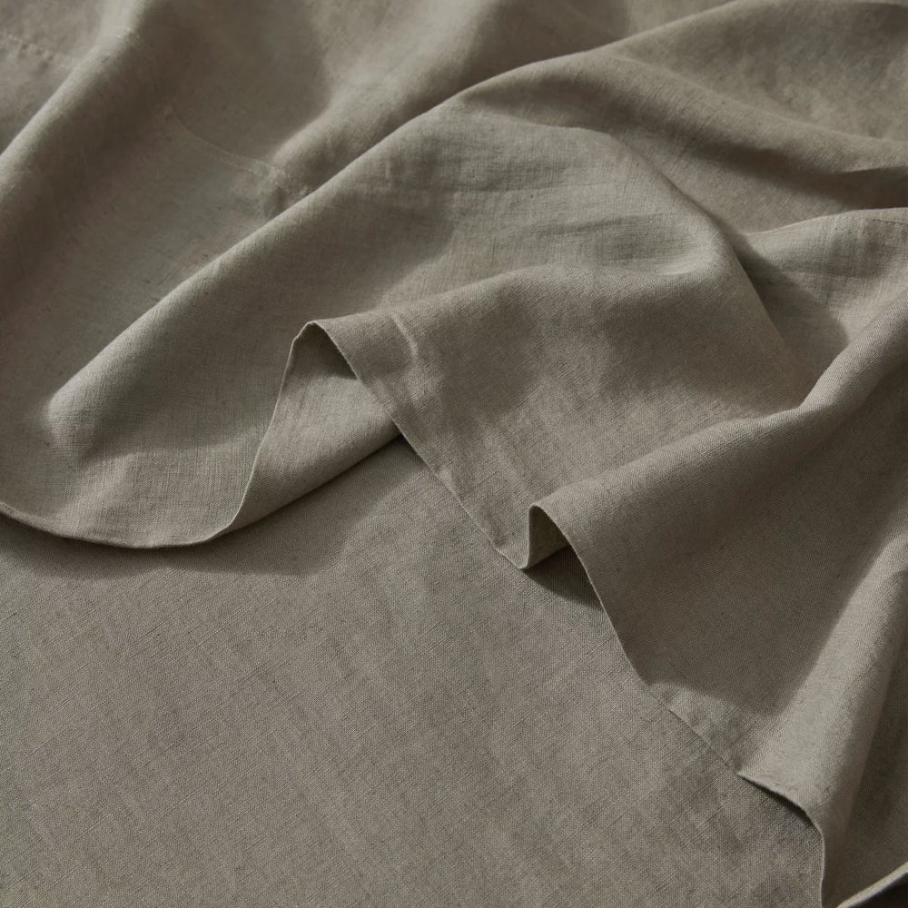 King Single Bed Ravello Linen Flat Sheet