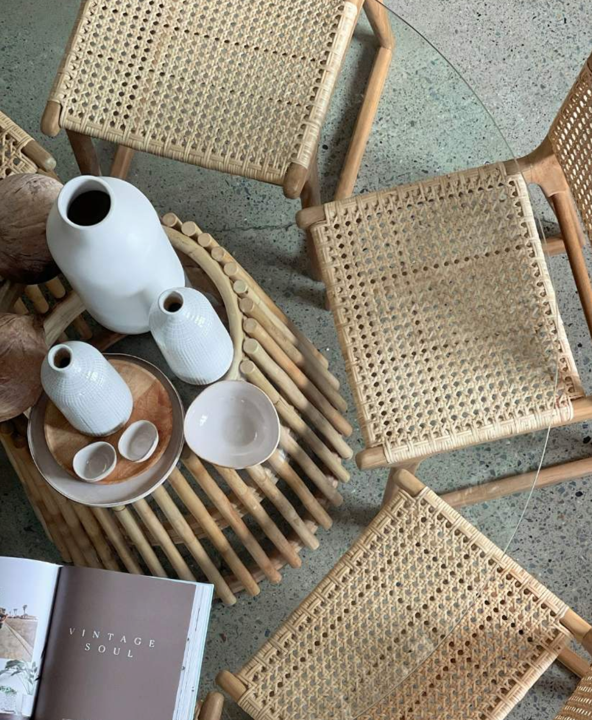 Delilah | Dining Table Rattan - Morrissey Blinds & Interiors