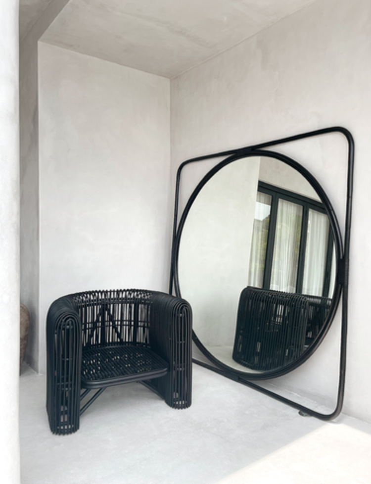 Poppy | Square Frame Extra Large Mirror Rattan