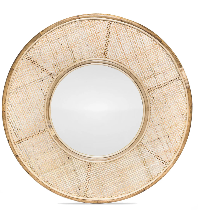 Alicia | Round Rattan Mirror Natural