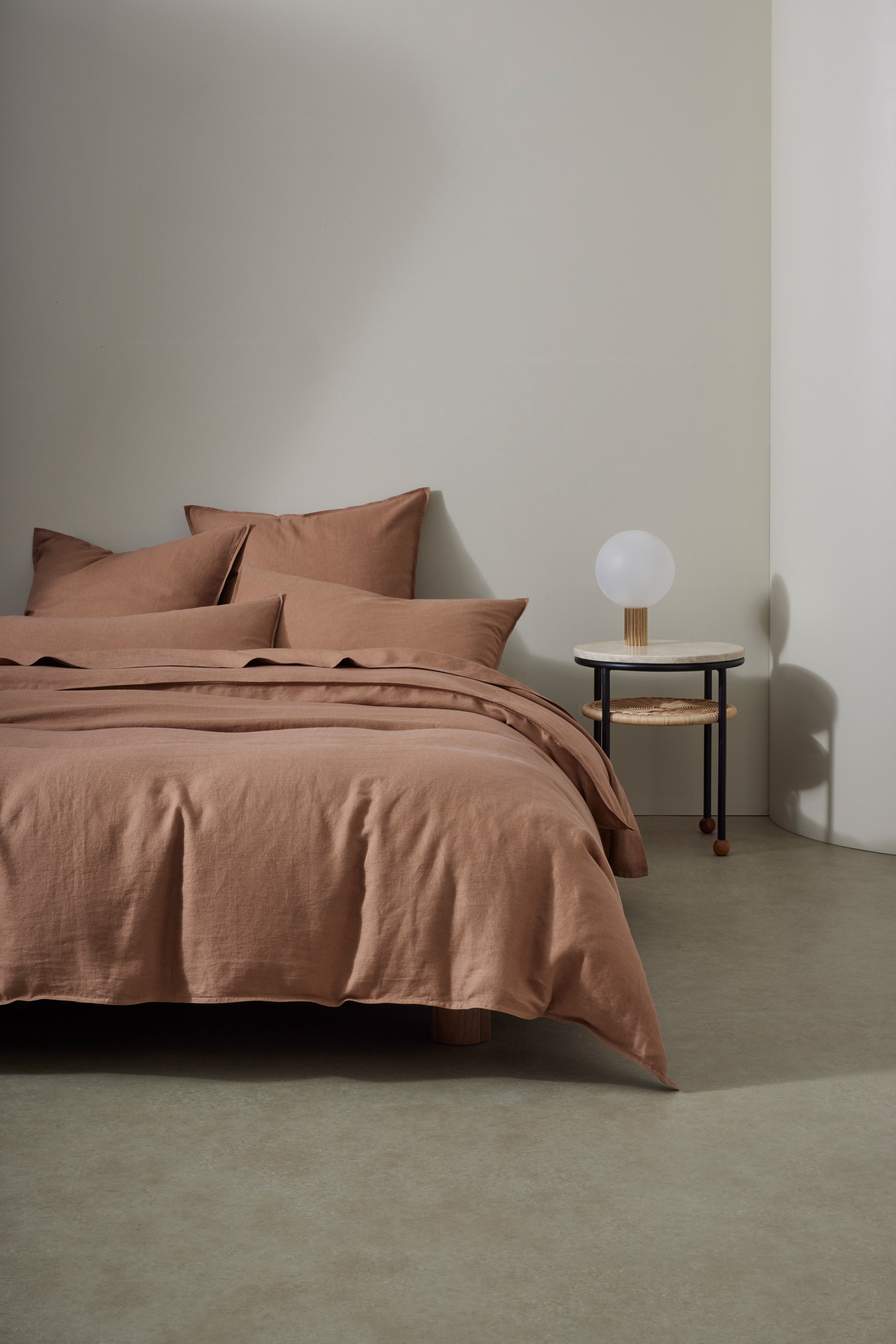 Single Bed Ravello Linen Flat Sheet